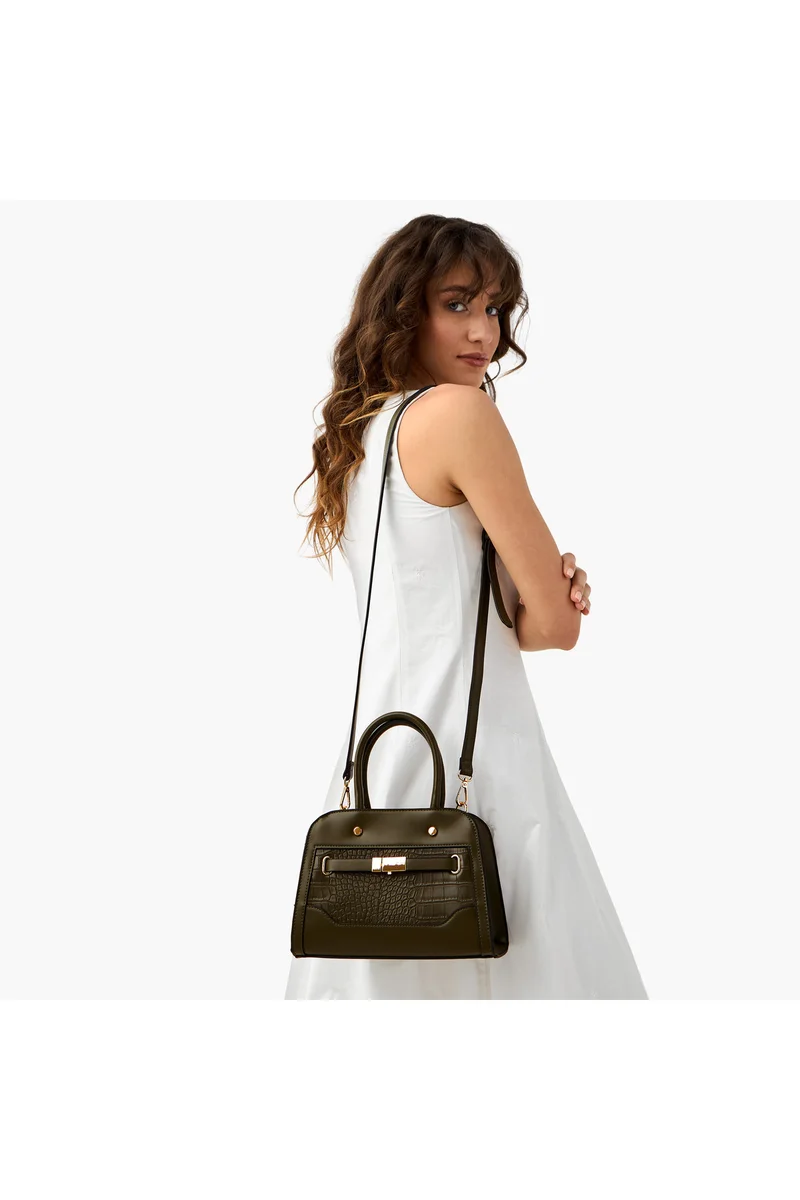 ساشا Panelled Crossbody Bag with Double Handle